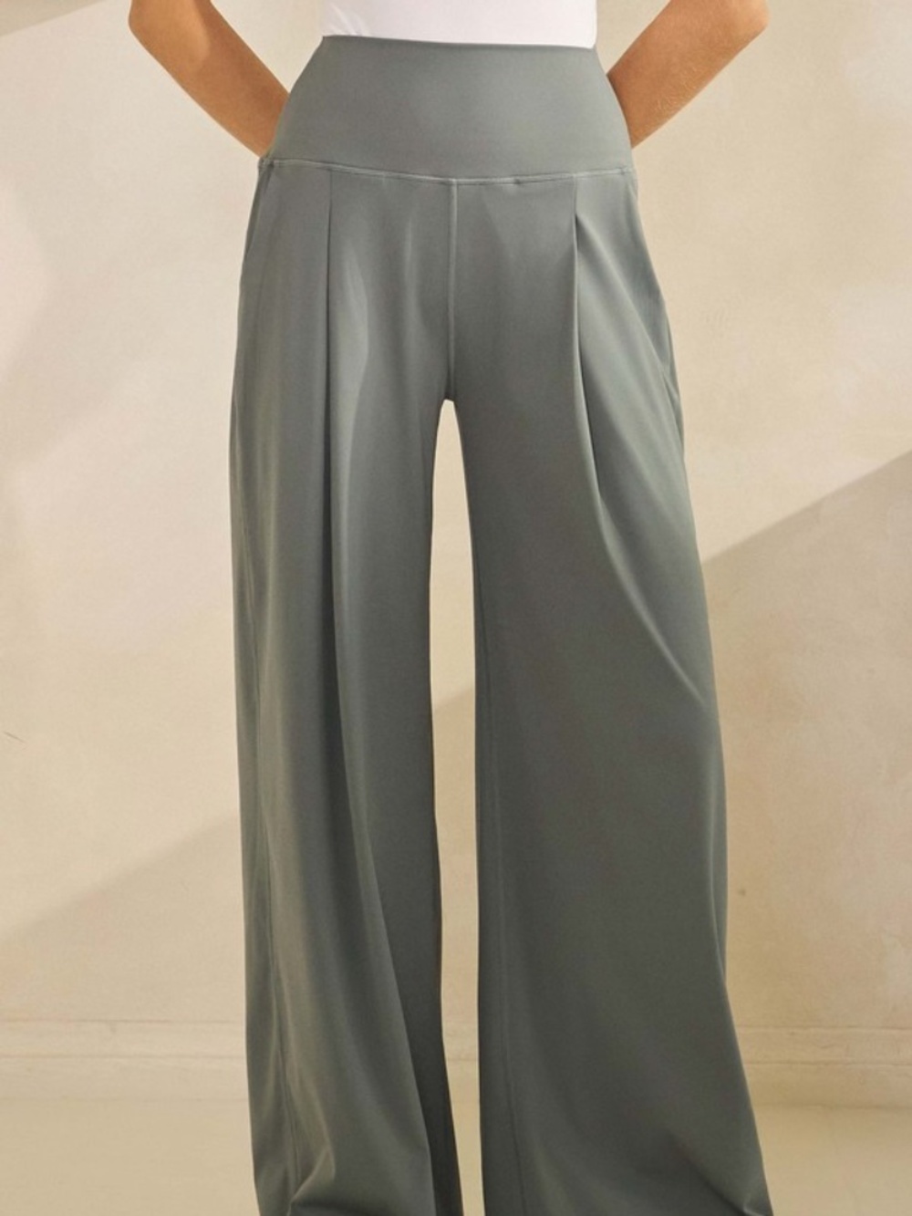 312 - Super Soft Wide Leg Pants in Smokey Olive